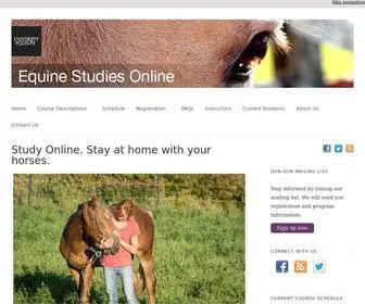 Equinestudiesonline.ca(Equine Studies Online) Screenshot