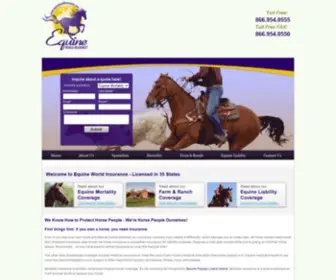 EquineWorldinsurance.com(Horse owners) Screenshot