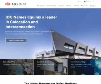 Equinix.ae(Global Data Centers and Colocation for Enterprise Networks) Screenshot