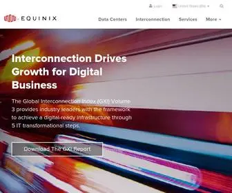 Equinix.com(Data Center Company & Enterprise Network Technologies) Screenshot