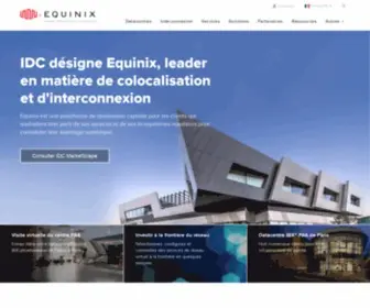 Equinix.fr(Datacentres mondiaux et hébergement d'infrastructures pour les réseaux d'entreprise) Screenshot