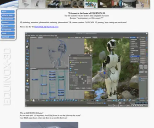 Equinox3D.com(Modeling, CAD, animation, photorealistic rendering, 3D printing) Screenshot