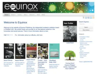 Equinoxpub.com(Homepage of Equinox Publishing independent academic publisher based in Sheffield (UK)) Screenshot