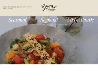 Equinoxrestaurant.com(Chef Todd Gray's Equinox Restaurant) Screenshot