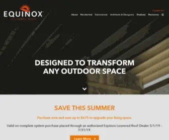 Equinoxroof.com(Motorized Louvered Roof) Screenshot