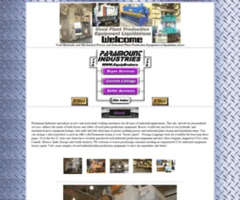 Equipbrokers.com(Paramount Industries is a used industrial plant liquadation brokerage firm in Metro Detroit Michigan) Screenshot