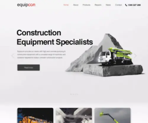 Equipcon.com.au(Concrete Pumps) Screenshot