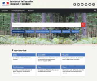 Equipement.gouv.fr(Bienvenue sur le site des ministères écologie énergie territoires) Screenshot