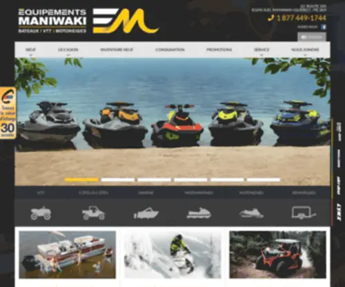 Equipementsmaniwaki.com(Équipements Maniwaki) Screenshot