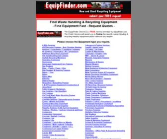 Equipfinder.com(Waste/Recycling Industry Equipment Finder Service) Screenshot