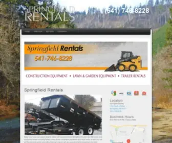 Equipmentrentalspringfield.com(Trailer & Construction Equipment Rentals in Springfield) Screenshot