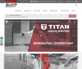 Equiposparapintura.com(Equipos para Pintura E&S Ltda distribuidores de Titan Speeflo Colombia) Screenshot