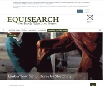 Equisearch.com(Expert advice on horse care and horse riding) Screenshot