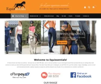 Equissentials.com.au(Horse riding) Screenshot