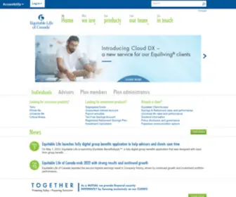 Equitable.ca(Equitable Life Insurance Company of Canada) Screenshot