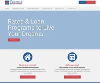 Equitablemortgage.com(Equitable mortgage corporation) Screenshot