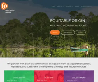 Equitableorigin.org(Equitable Origin ensures that Energy Development) Screenshot