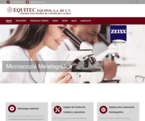 Equitec.com.mx(Equipos de Medición Dimensional) Screenshot