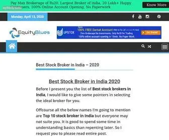 Equityblues.com(9 Best Stock Brokers In India 2024) Screenshot