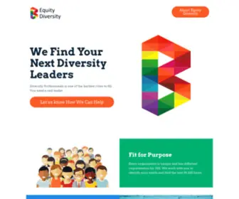 Equitydiversity.org(About Equity DiversityWe Find Your Next Diversity LeadersDiversity Professionals) Screenshot