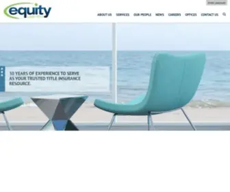 Equitylandtitle.com(Florida Title Insurance and Timeshare Services) Screenshot