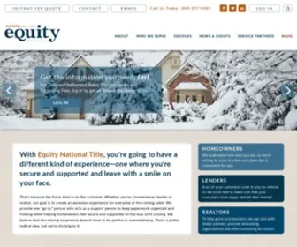 Equitynationaltitle.com(Equity National Title) Screenshot