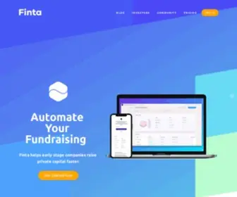 Equitytoken.co(Finta automates your fundraising. Finta) Screenshot