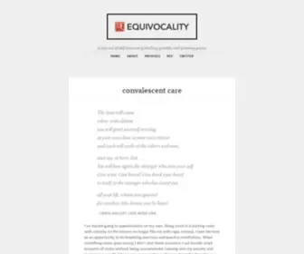 Equivocality.com(A journal of self) Screenshot