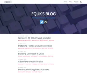 Equk.co.uk(Equk's blog) Screenshot