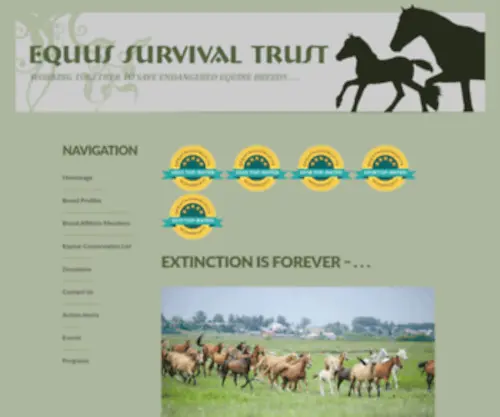 Equus-Survival-Trust.org(EQUUS SURVIVAL TRUST) Screenshot