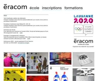 Eracom.ch(école romande d'arts et communication) Screenshot