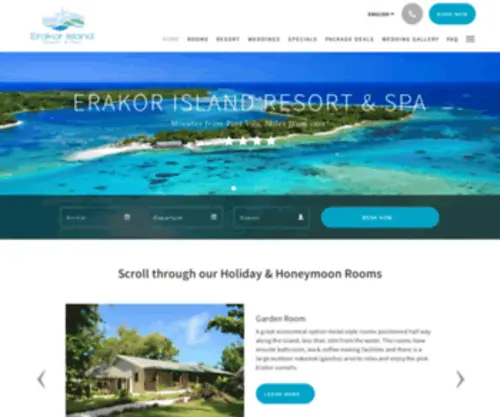 Erakorislandresort.com(Erakor Island Resort & Spa) Screenshot