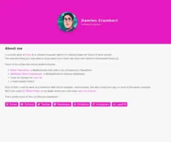 Erambert.me(Damien Erambert) Screenshot