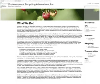 Erarecycles.com(Environmental Recycling Alternatives) Screenshot