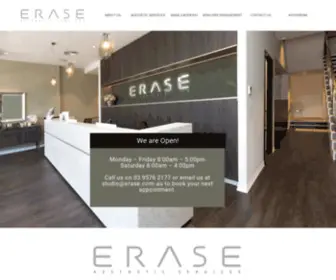 Erase.com.au(Erase Aesthetic Services Malvern) Screenshot