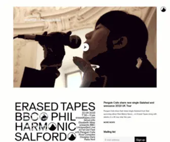 Erasedtapes.com(Erased tapes) Screenshot