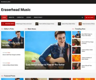 Eraserheadmusic.com(Eraserhead Music) Screenshot