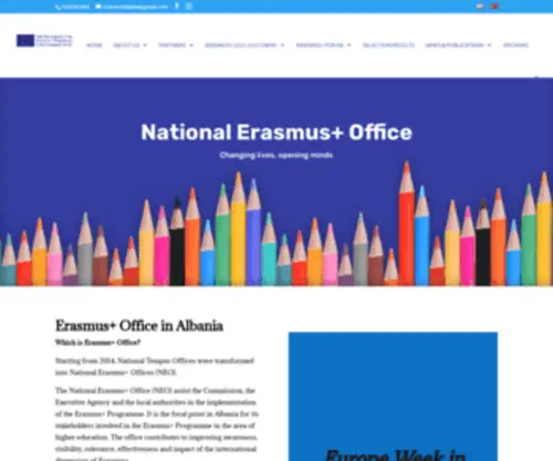 Erasmusplus.al(National Erasmus) Screenshot
