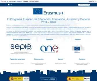 Erasmusplus.gob.es(Portal Nacional Erasmus) Screenshot