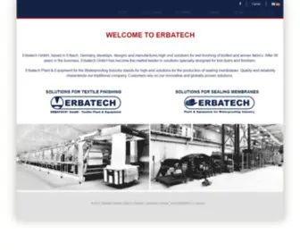 Erbatech.com(Textile machinery Home) Screenshot