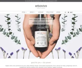 Erbaviva.com(USDA Certified Organic Skin Care for Every Body) Screenshot