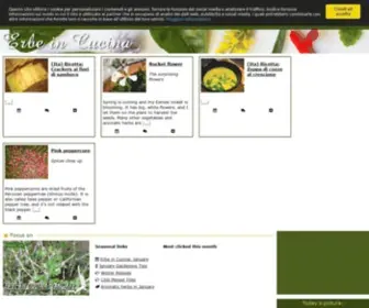 Erbeincucina.it(Erbe in cucina) Screenshot