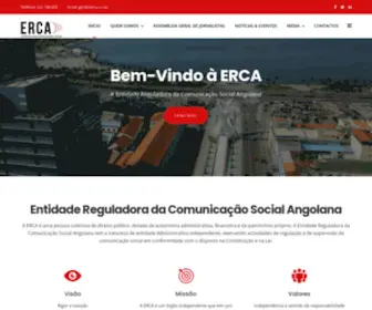 Erca.co.ao(Entidade Reguladora da Comunicação Social Angolana) Screenshot