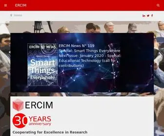 Ercim.eu(The European Research Consortium for Informatics and Mathematics) Screenshot