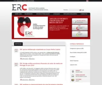 ERC.pt(Portuguese Regulatory Authority for the Media) Screenshot