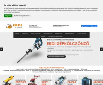 Erdigepkolcsonzo.hu(♻ Kisgépcentrum Érd) Screenshot