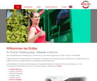 Erdtex.de(Gebrauchte Textilien kaufen) Screenshot