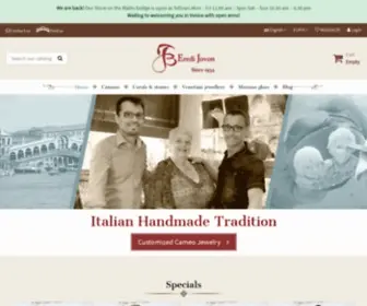 Eredijovon.com(Italian Cameos Handmade Jewelry & Corals in Venice) Screenshot