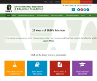Erefdn.org(Environmental Research & Education Foundation) Screenshot