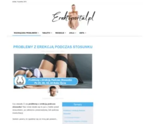 Erektoportal.pl(Problemy z erekcjÄ podczas stosunku poPRZYCZYNY) Screenshot